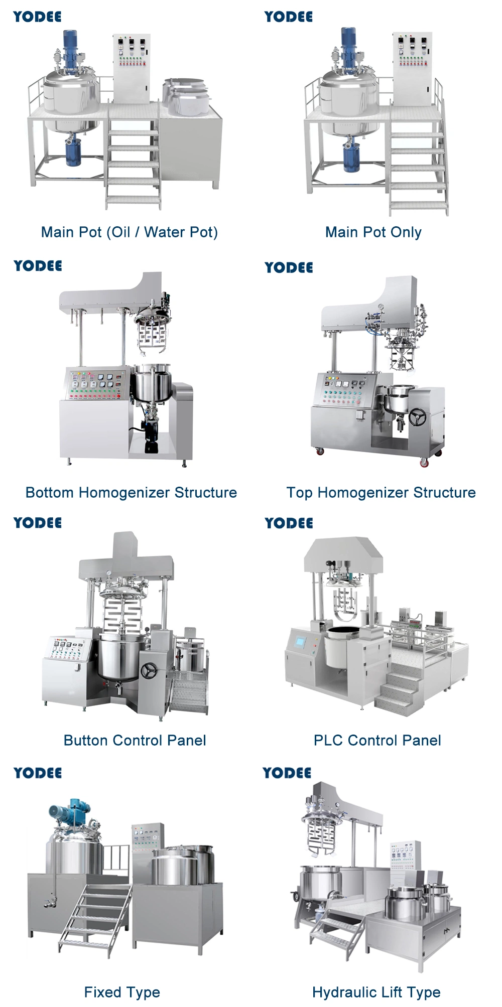 Manufacturing Vacuum Homogenizer Emulsifier Hydraulic Lifting Ointment Mayonnaise Making Machine